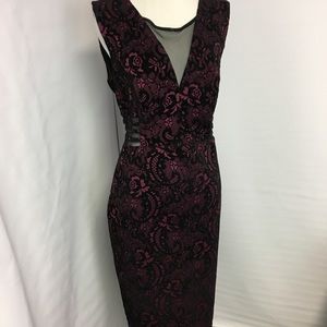 Nice Dress ,Color Burgundy with black Size 14